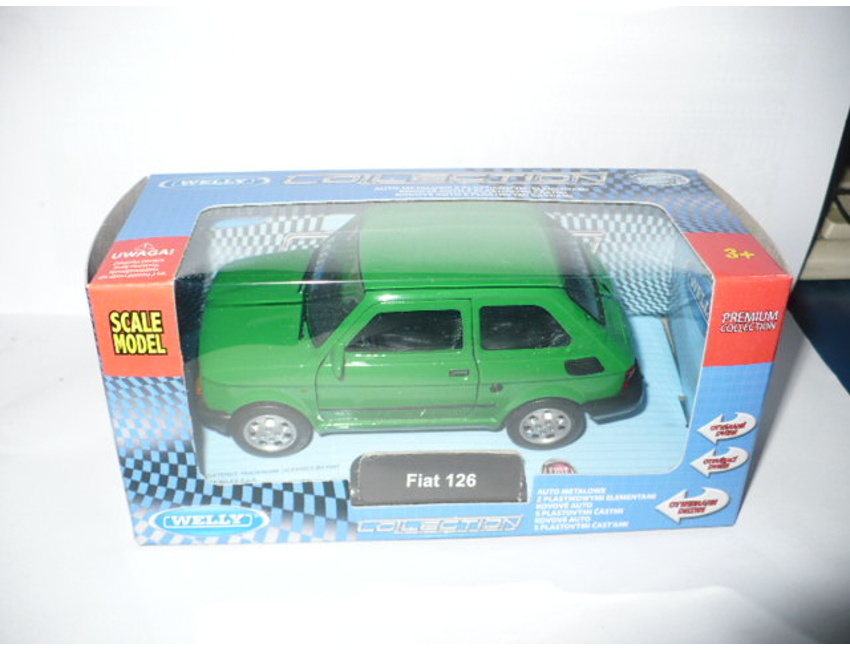Fiat 126 model - zeleny, dlzka 10cm